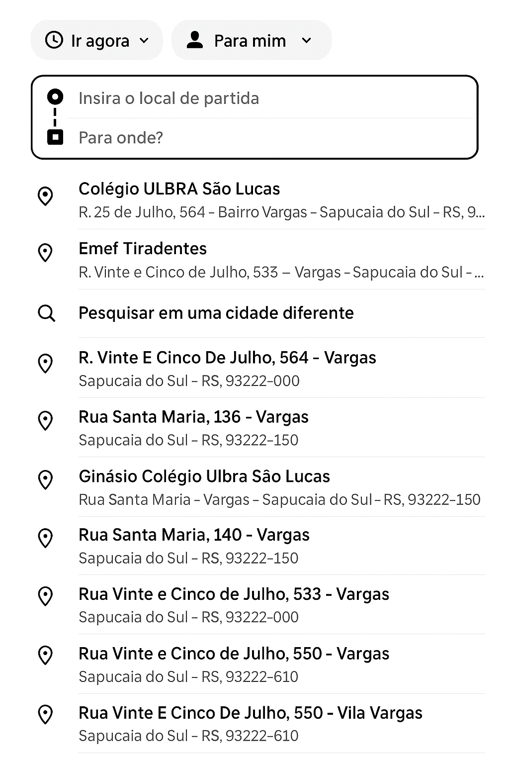 Mockup - Planejamento de viagem